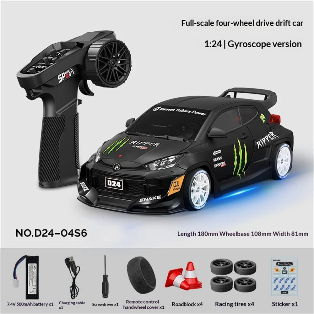 Hstar 1/24 4WD Drift RC Car Gyro 2.4G High-Speed Racing Model Drift RC Car Richie's 04S6