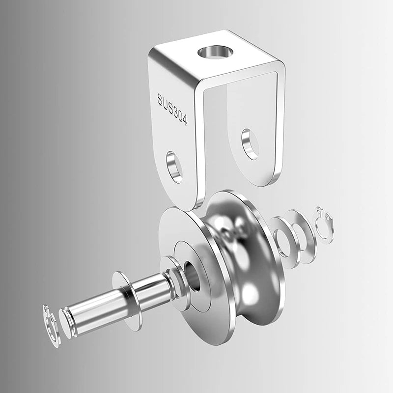 304 Stainless Steel U-Groove Pulley Block 400KG Heavy Duty Pulley Block Richie's