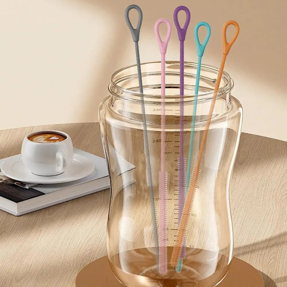 2PCS Silicone Straw Cleaning Brushes 25cm – Food-Grade 6mm & 9mm Straw Cleaning Brush Richie's