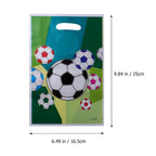6 Soccer Theme Party Favor Gift Bags – Waterproof PE Paper Party Favor Bags Richie's