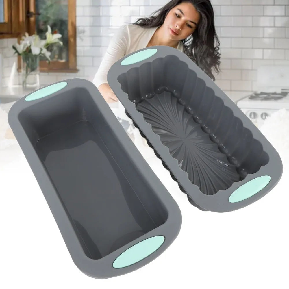 2-Pack Silicone Loaf Pan – Non-Stick Rectangular Baking Mold Silicone Loaf Pan Richie's