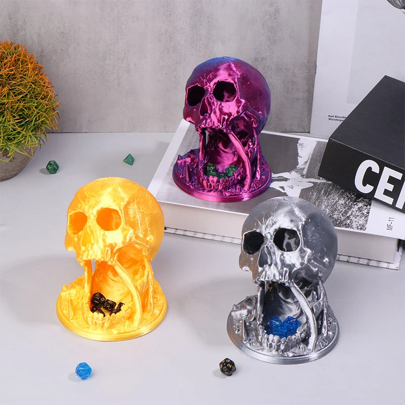 Skull Dice Tower 3D Printed DND | 7-Piece D20 Dice Set Dice Tower Richie's