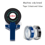 CIDY Mini Handheld Label Maker 3D Embossing Typewriter Machine Handheld Label Maker Richie's dark blue