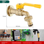 Outdoor Brass Antifreeze Faucet Dual Outlet Wall Mount Garden Tap Garden Faucet Richie's Copper single out