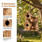 Wooden Birdhouse Outdoor Nesting Box | Platane Wood Garden Outdoor Birdhouse Richie's
