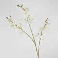 73cm Faux Butterfly Orchid Artificial Flower 3 Fork Stem Artificial Flower Stem Richie's White