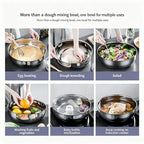 Large Stainless Steel Mixing Bowl – Non-Slip Salad & Baking Stainless Steel Mixing Bowl Richie's