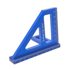 Aluminum Alloy Woodworking Square Protractor Miter Triangle Ruler Woodworking Measuring Ruler Richie's Metric system Blue