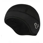 Men's Fleece Beanie with Glasses Hole – Winter Cycling Hat Fleece Beanie Hat Richie's black