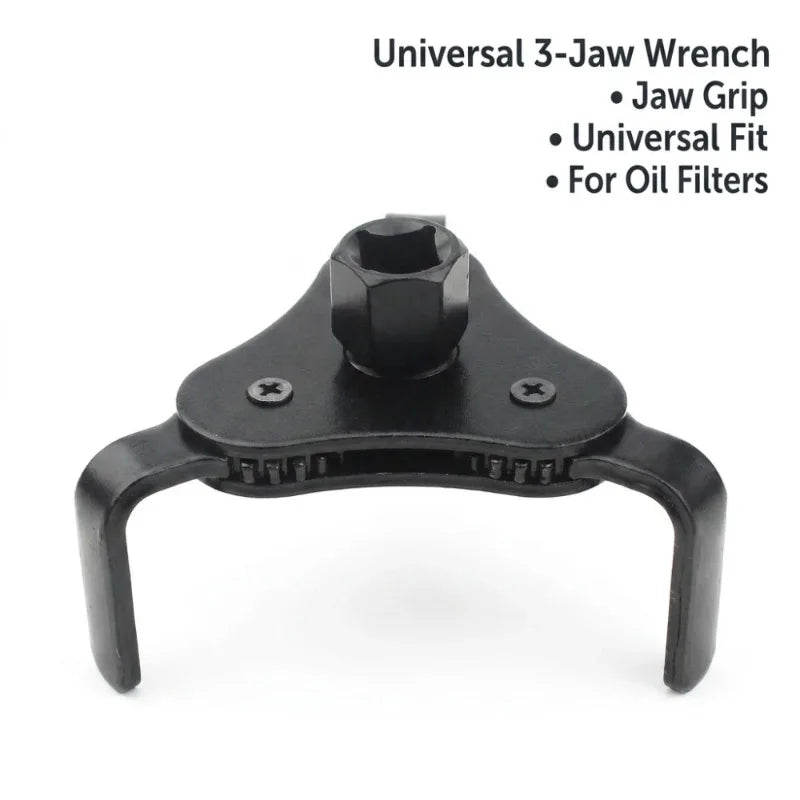 Universal 3-Claw Oil Filter Wrench Removal Tool 62–102mm Oil Filter Wrench Richie's