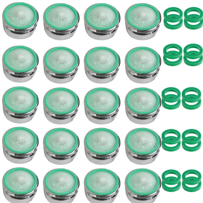 20 Pcs Brass Faucet Aerator Water Saving Anti-Splash Bubbler Faucet Aerator Richie's 6L-minute-brass 24MM