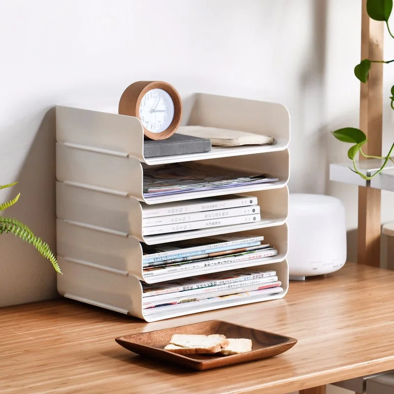 2-Pack Stackable Desk File Organizer Tray | Multi-Layer Letter Tray Desk File Organizer Richie's