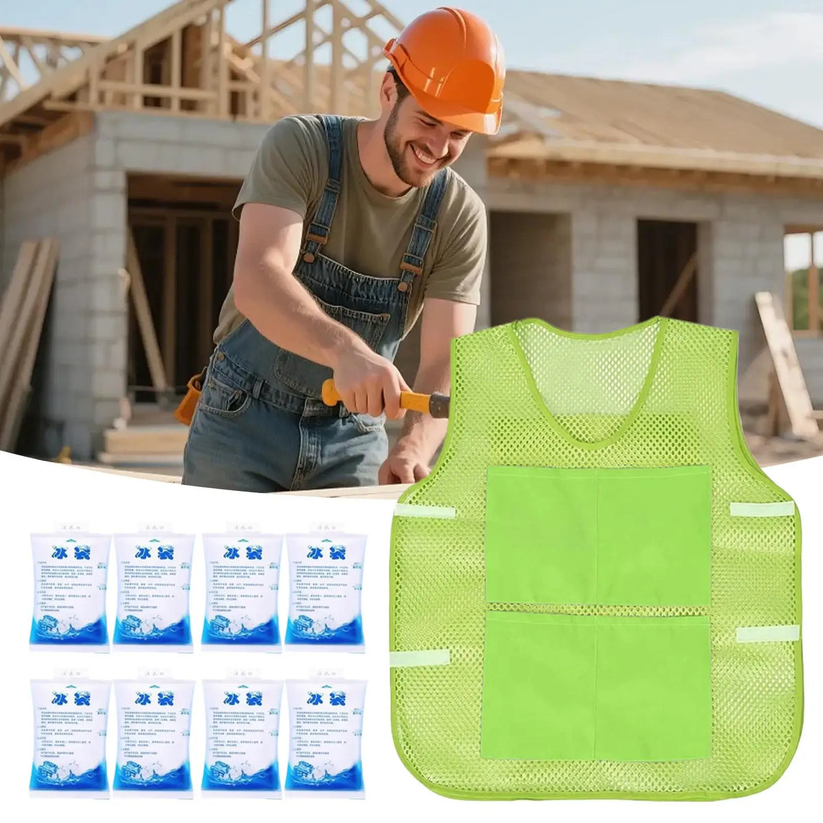 Ice Cooling Vest with Ice Packs – Outdoor Work & Summer Cooling Vest Richie's