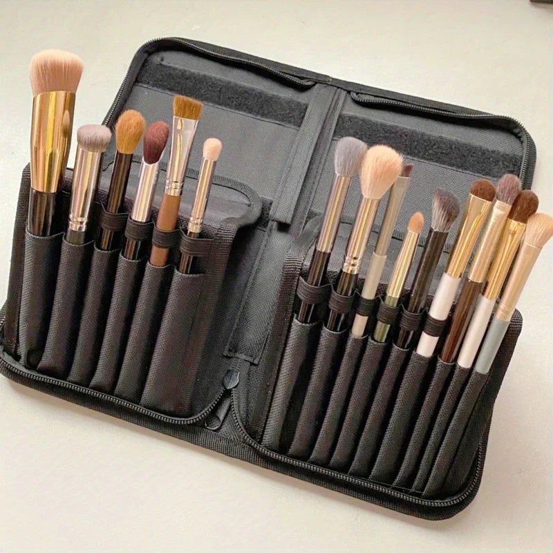 Rolling Makeup Brush Bag – PU Travel Cosmetic Organizer Makeup Brush Bag Richie's