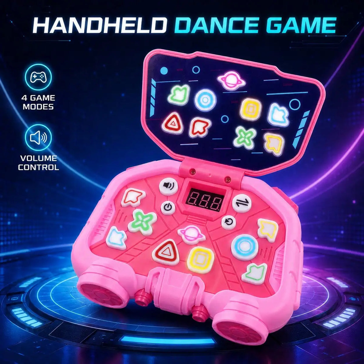 Handheld Dance Game Console for Kids – Educational Toy Ages 3-6 Educational Game Toy Richie's YJ388-114Pink