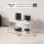 Acrylic Cup Storage Rack – Dust-Proof Tabletop Display Shelf Cup Storage Rack Richie's Type B-1 Layers