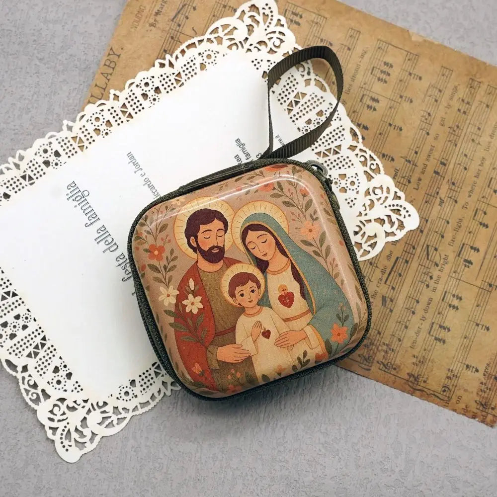 Virgin Mary Rosary Storage Bag – Zippered Christian Gift Box Rosary Storage Box Richie's