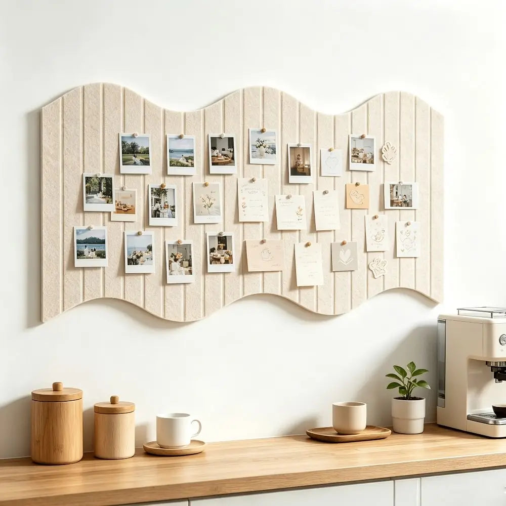 Wave Edge Felt Wall Panel – Ribbed Pin Board Display Board Felt Wall Panel Richie's