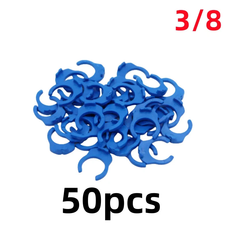 5pcs RO Water Quick Coupling 3/8" OD to 1/4" Stem Pipe Fittings Pipe Fittings Richie's Blue Clip 3I8-50Pcs Pipe Connector
