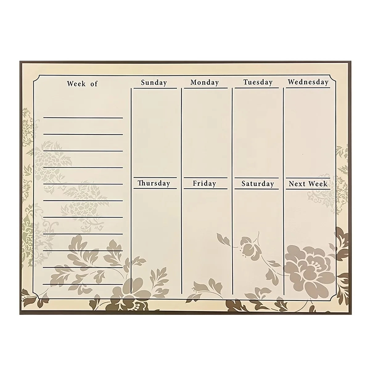 Vintage Floral Magnetic Fridge Calendar – Dry Wipe Board Magnetic Fridge Calendar Richie's
