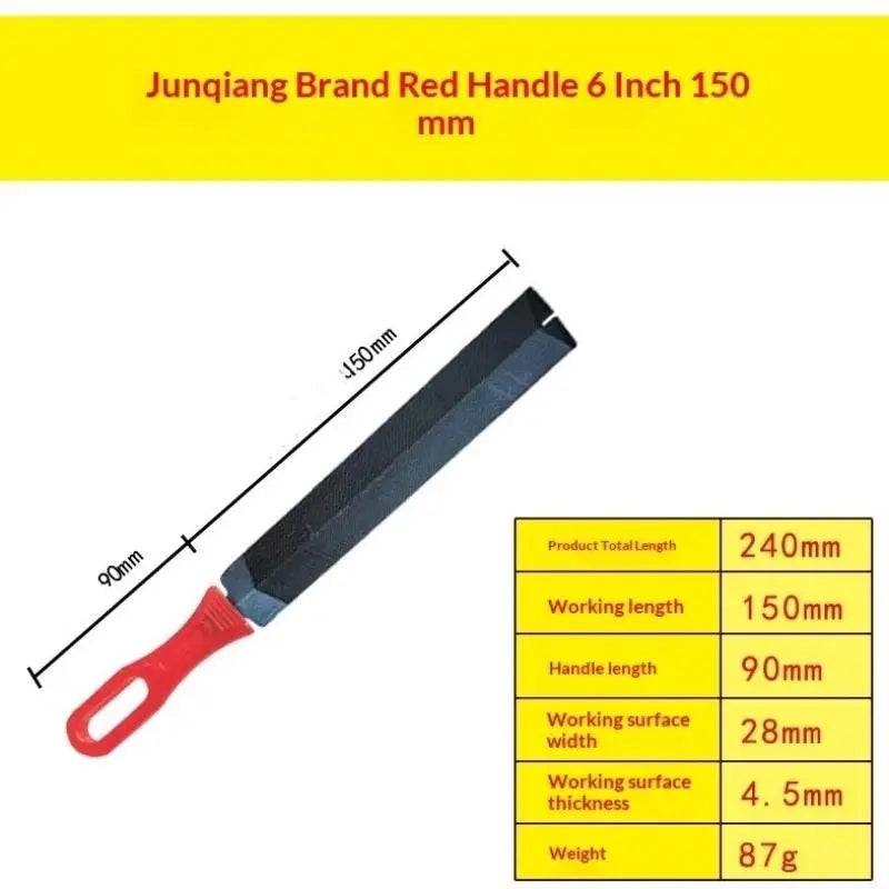 T12 Steel Rhombus File | Non-Slip Handle for Metal & Woodworking Hand File Tool Richie's A