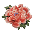 3D Peony Embroidery Patch Ethnic Floral Sew-On Appliqué Embroidery Patch Richie's Orange