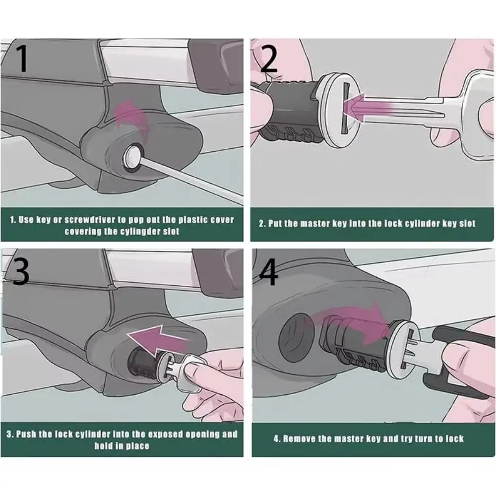 Zinc Alloy Lock Cylinder Replacement Core for Thule Car Rack Replacement Lock Core Richie's