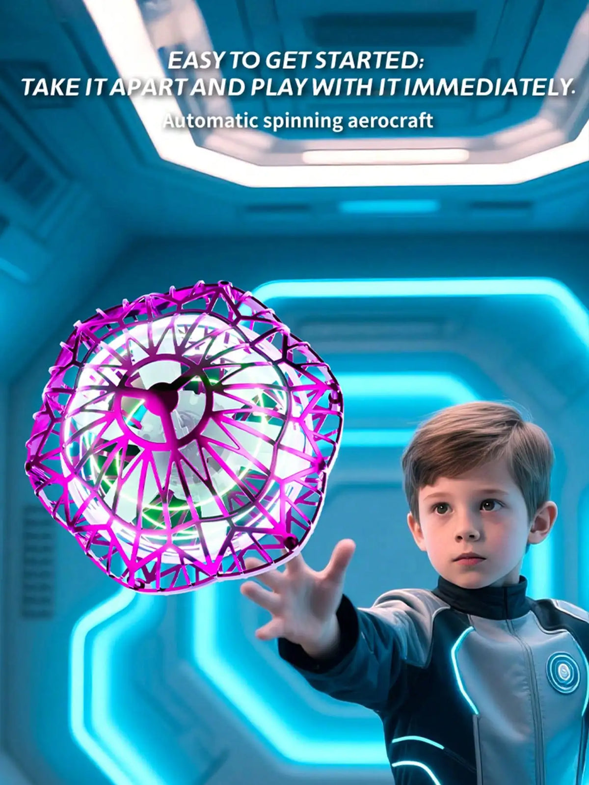 UFO Smart Floating Ball – LED Glow Spinning Flying Toy Gift Flying Toy Richie's