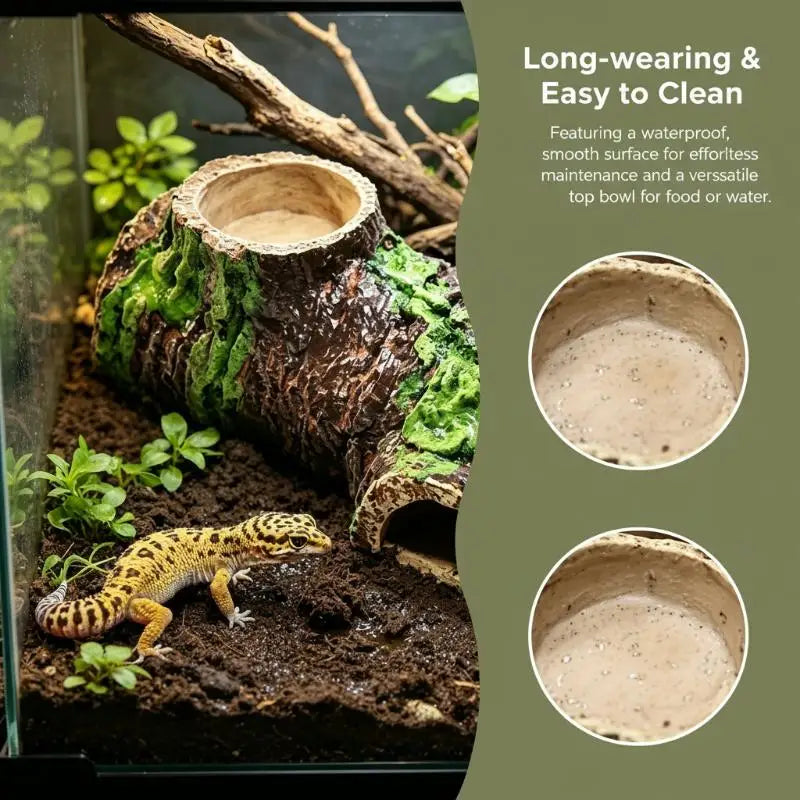 Resin Bark Reptile Hide Cave – Lizard Snake Terrarium Shelter Reptile Hide Cave Richie's