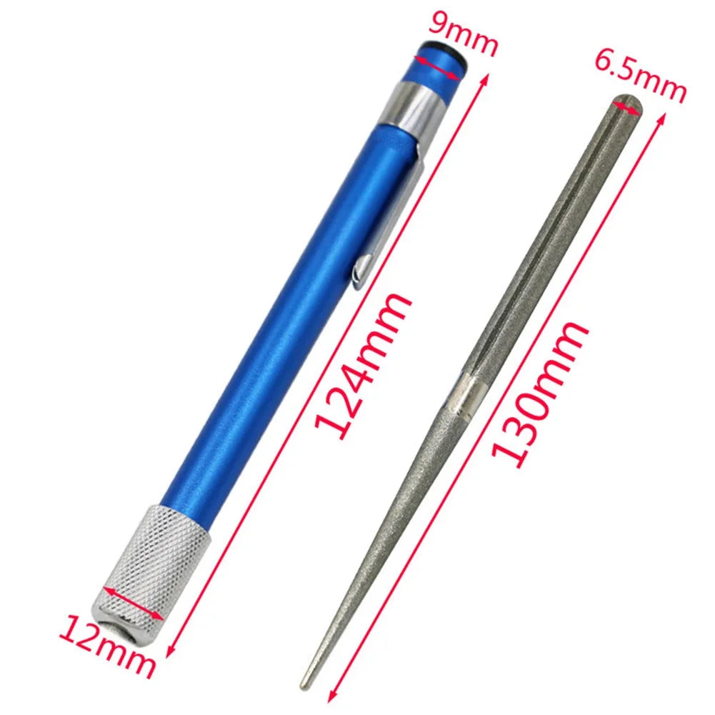 Diamond Pen Hook & Knife Sharpener – Portable Outdoor Tool Hook & Knife Sharpener Richie's Double Head Blue M