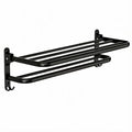 Foldable Aluminum Towel Rack Wall Mount Matte Black Rustproof Wall Towel Rack Richie's Black 40cm