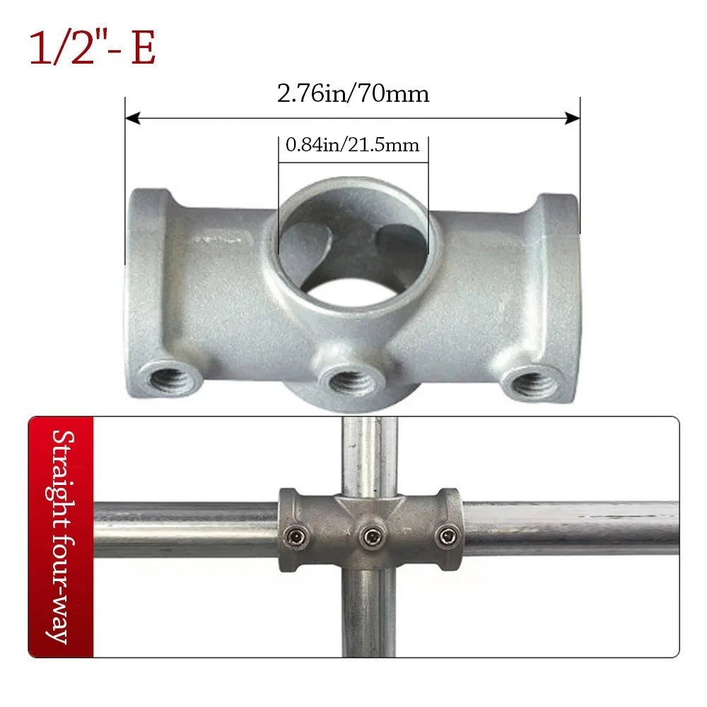 Aluminum Alloy Pipe Fitting Connector 1/2" & 3/4" Corner Elbow Pipe Fitting Connector Richie's 1-2--- E