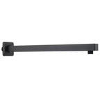HOBHE Matte Black 38cm Concealed Wall-Mounted Shower Arm Shower Arm Richie's black