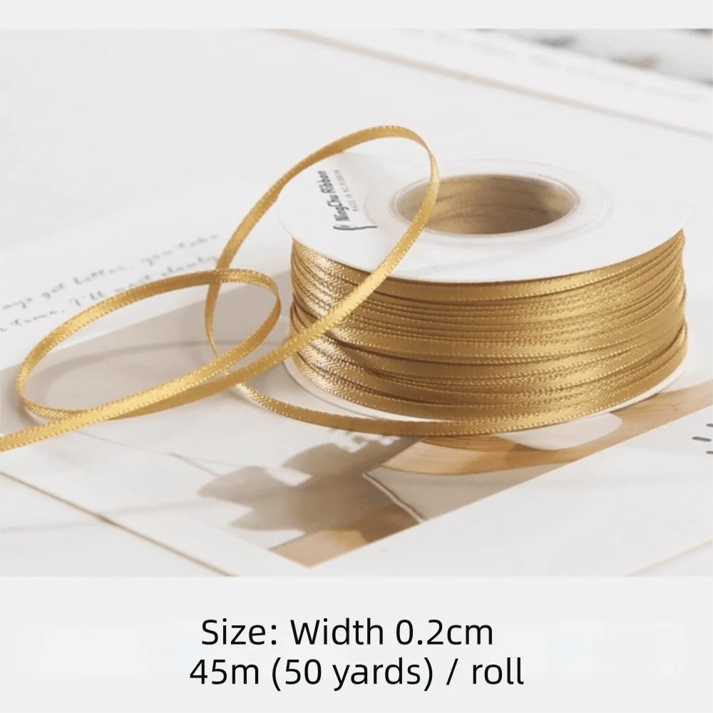 2mm Double-Sided Satin Ribbon 45m Roll – Gift & Craft Craft Satin Ribbon Richie's
