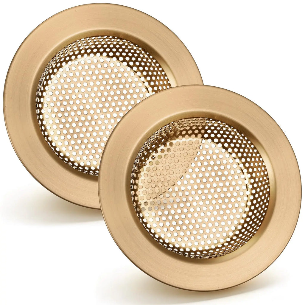 2-Pack Stainless Steel Kitchen Sink Strainer & Drain Filter Sink Drain Strainer Richie's Champagne 2pcs