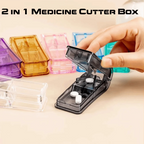 Portable 2-in-1 Tablet Cutter & Pill Storage Case Pill Cutter & Organizer Richie's