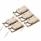 5-Pack Wooden Mini Sleigh Ornaments | Christmas Tabletop Decor Christmas Sleigh Ornament Richie's
