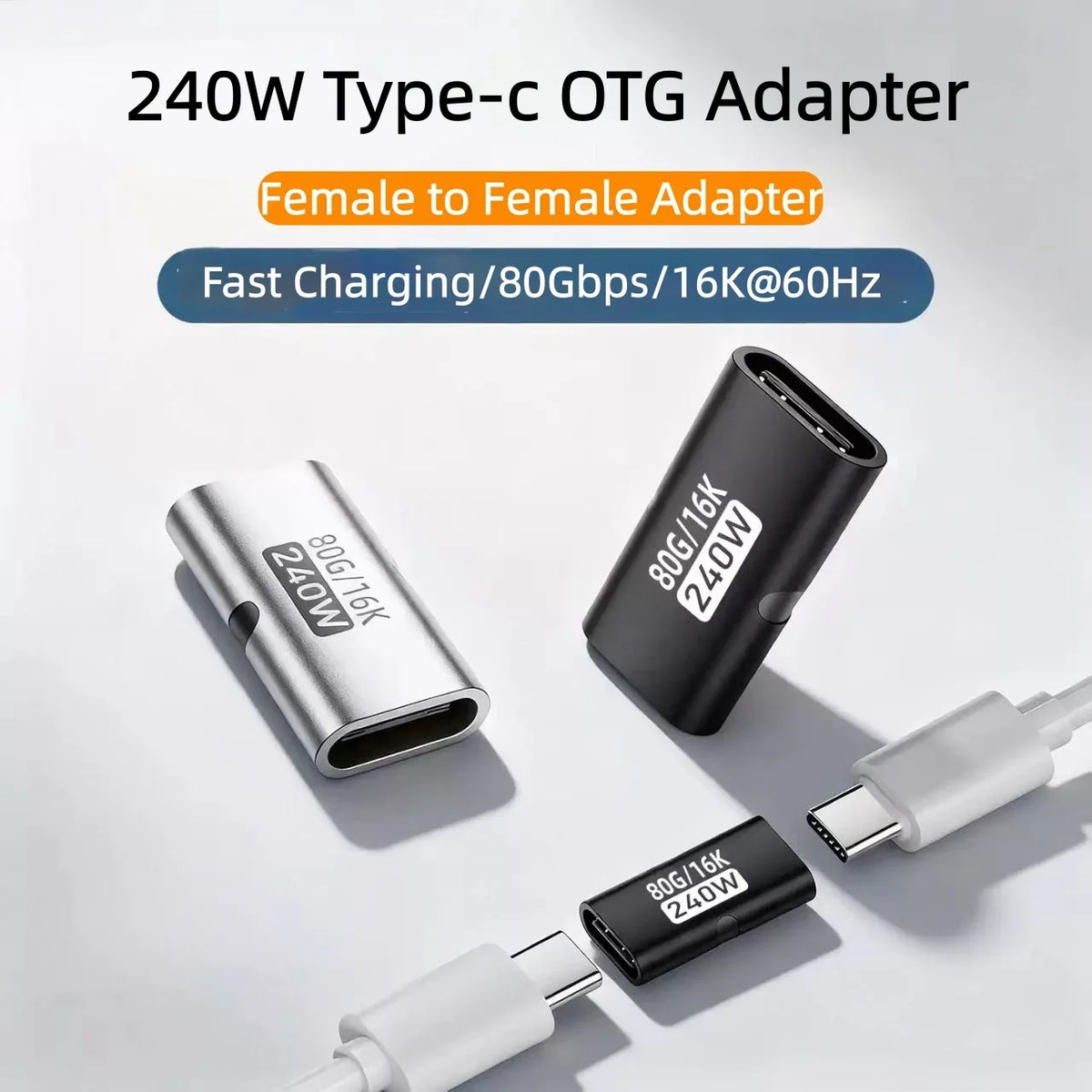 FUCHU USB-C to USB-C Adapter – PD 240W, 80Gbps, 16K@60Hz USB-C Adapter Richie's