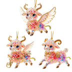 Rhinestone Goat Hanging Ornament – Acrylic Zodiac Charm Set Holiday Ornament Set Richie's 5-3PCS
