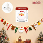 DIY Felt Christmas Tree Garland Pom Pom Pull Flag Banner Christmas Garland Richie's Style9