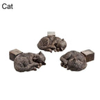 3-Piece Animal Resin Plant Pot Feet | Bonsai & Flower Pot Stand Plant Pot Feet Richie's Cat