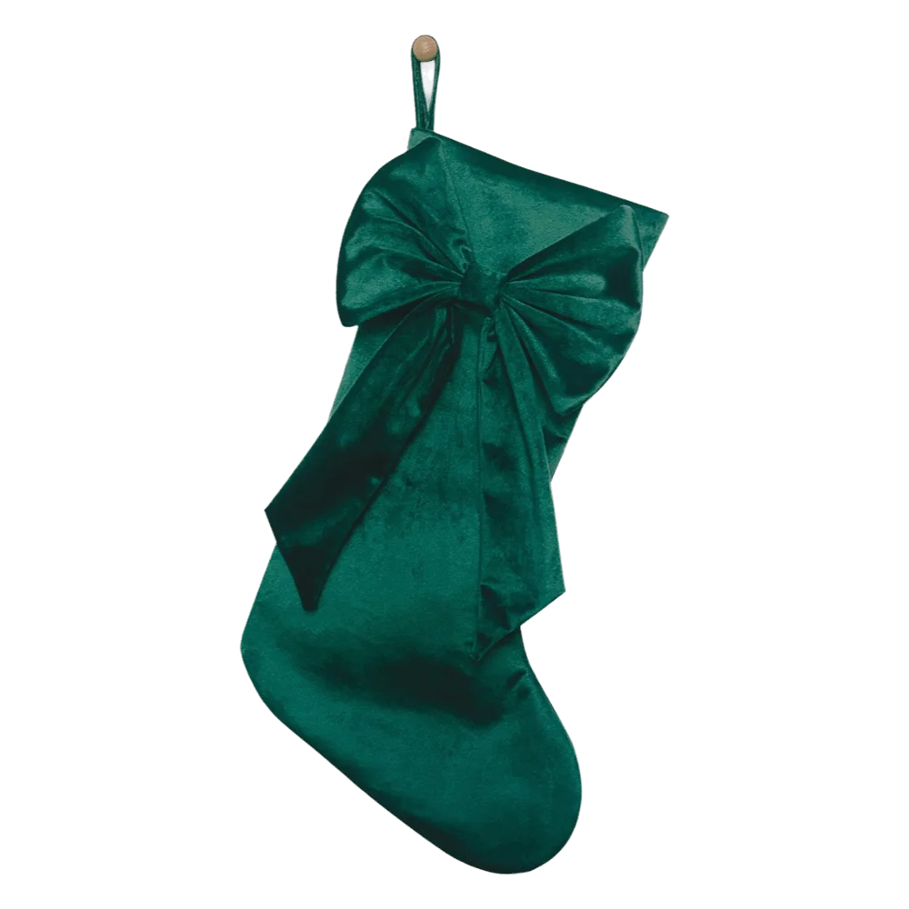 Bowknot Christmas Stocking Large Capacity Gift Bag | Multicolor Christmas Stocking Richie's Green 14x16cm