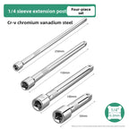 1/4" Drive Socket Extension Rod Set – 50 to 250mm Alloy Steel Socket Extension Rod Richie's 2 4 6 10inchFour-pie