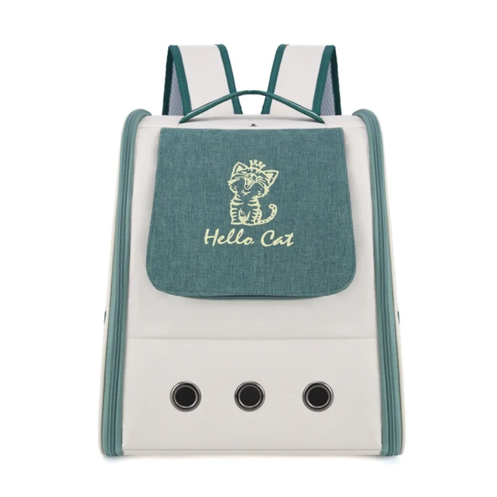 Oxford Pet Backpack – Breathable Waterproof Cat Carrier Bag Pet Carrier Backpack Richie's Green