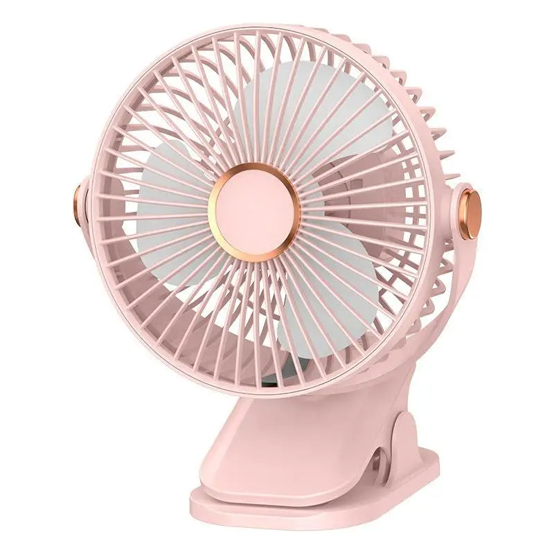 720° USB Clip-On Fan with Night Light | 5-Speed Portable USB Clip-On Fan Richie's Pink USB Type-C