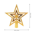 15cm Gold Star Christmas Tree Topper – Fade-Resistant PVC Christmas Tree Topper Richie's