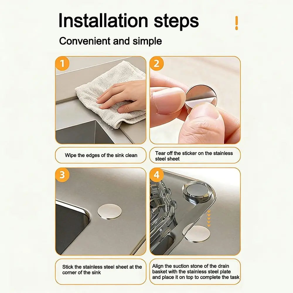 Triangle Sink Drain Basket Filter – Magnetic Openable Bottom Sink Drain Basket Richie's