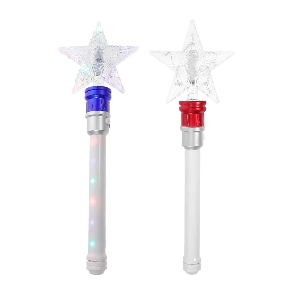 2-Pack LED Flashing Star Glow Wands – Light-Up Spinning Kids LED Glow Wand Richie's 2pcs