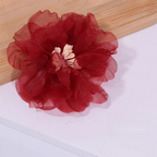 10Pcs Organza Flower Appliques 3D Mesh Sewing Patches 5.5cm Fabric Flower Appliques Richie's