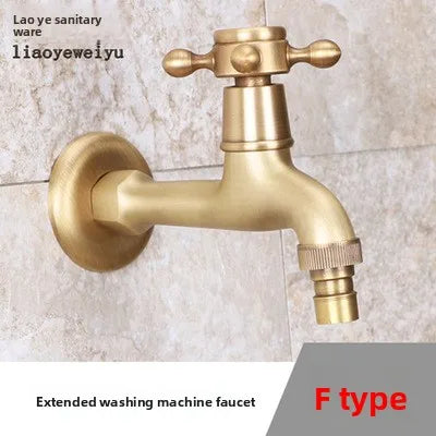 Retro European All-Copper Outdoor Cold Water Faucet | Sink Tap Cold Water Faucet Richie's F